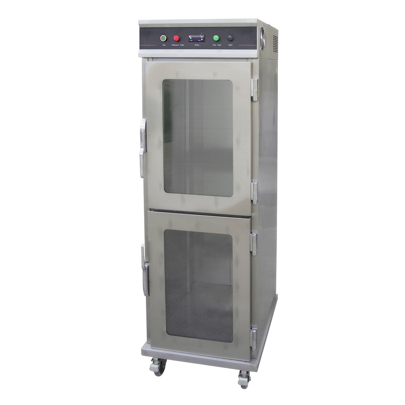 سبد گرمکن برقی E-DBW-12B-21E سبد گرم کن تجاری 2 درب شیشه ای